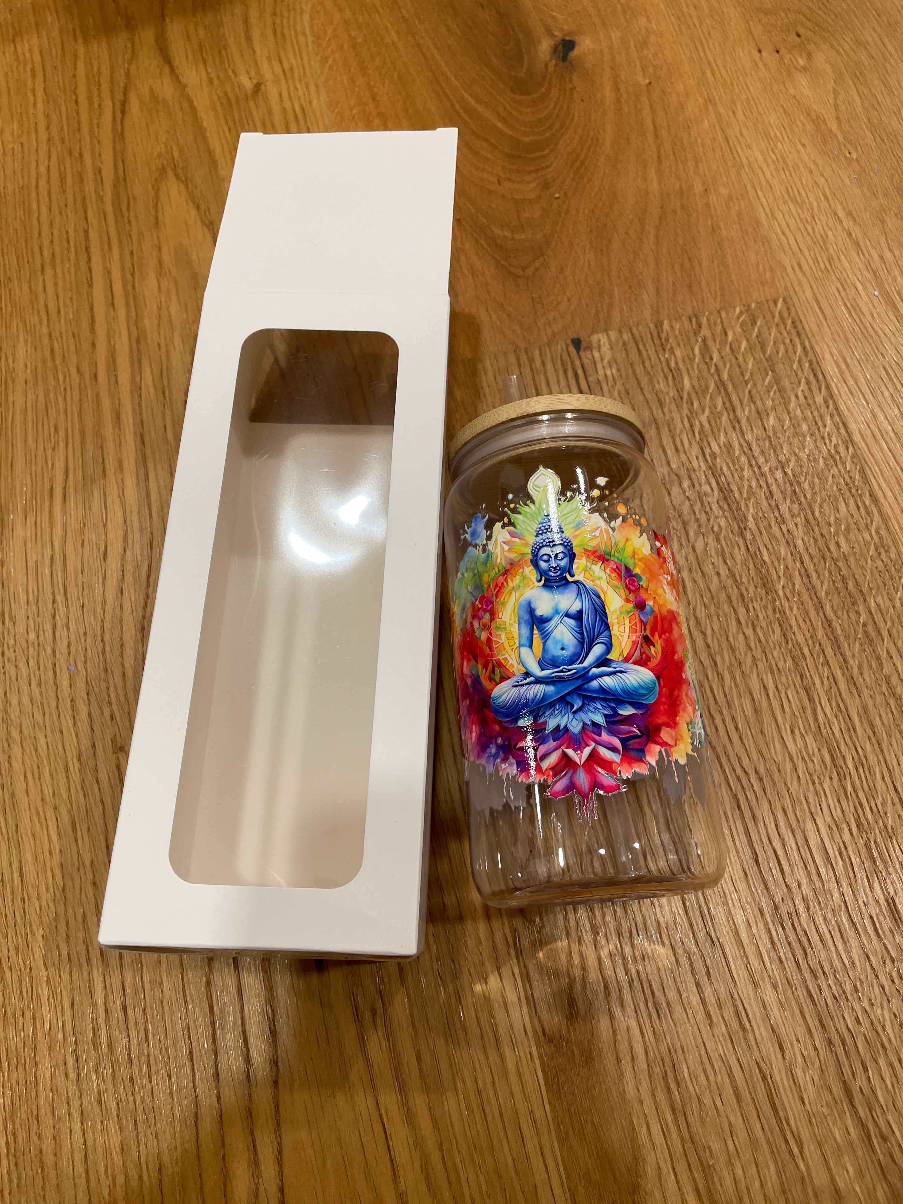 Wiederverwendbarer Trinkbecher mit Bambusdeckel & Strohhalm – stylisch, praktisch & perfekt für unterwegs!