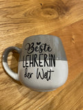 Tasse mit Rub-On-Spruch oder -Motiv – Minimalistisch & Persönlich Botschaft
