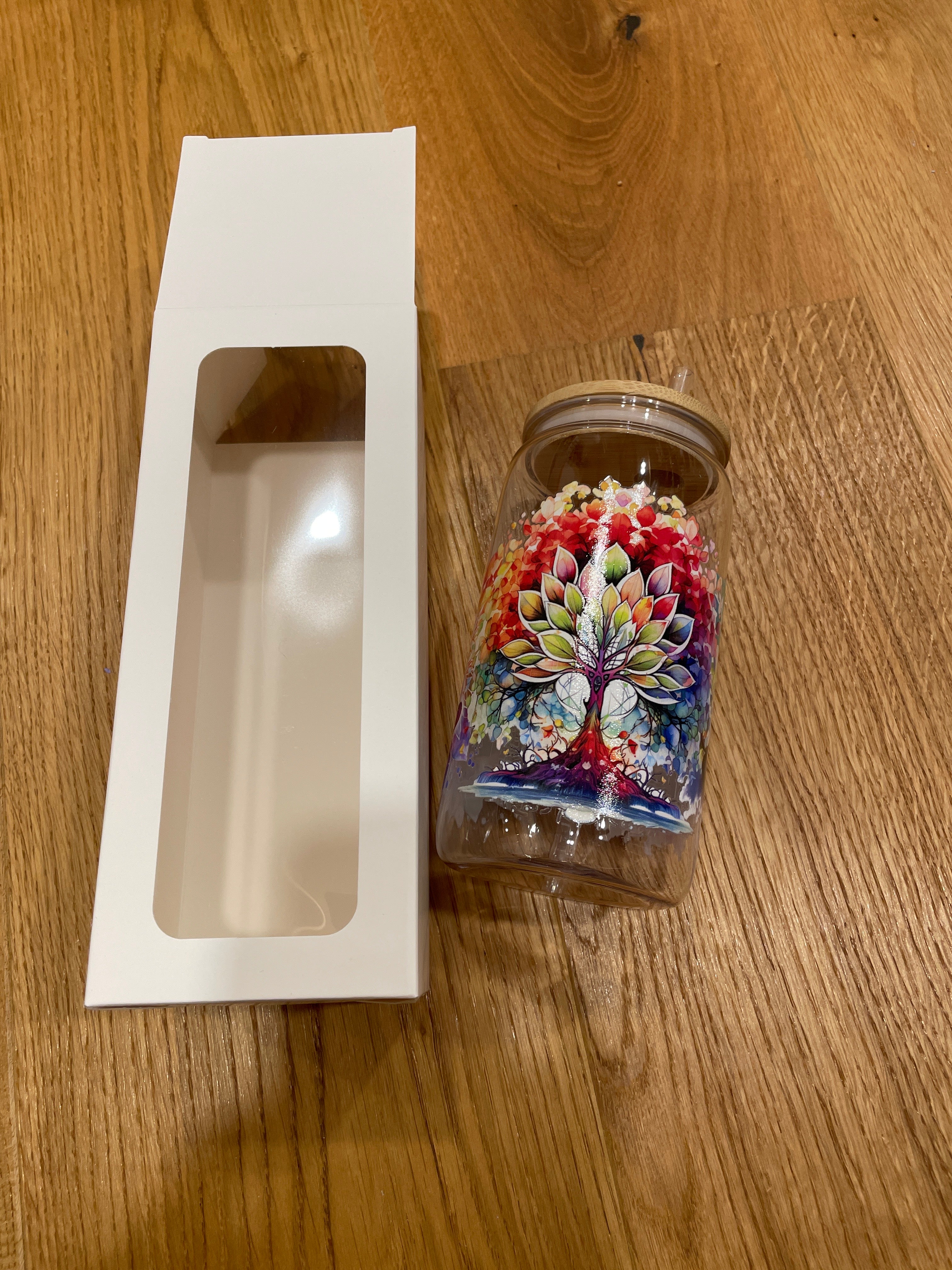 Wiederverwendbarer Trinkbecher mit Bambusdeckel & Strohhalm – stylisch, praktisch & perfekt für unterwegs!