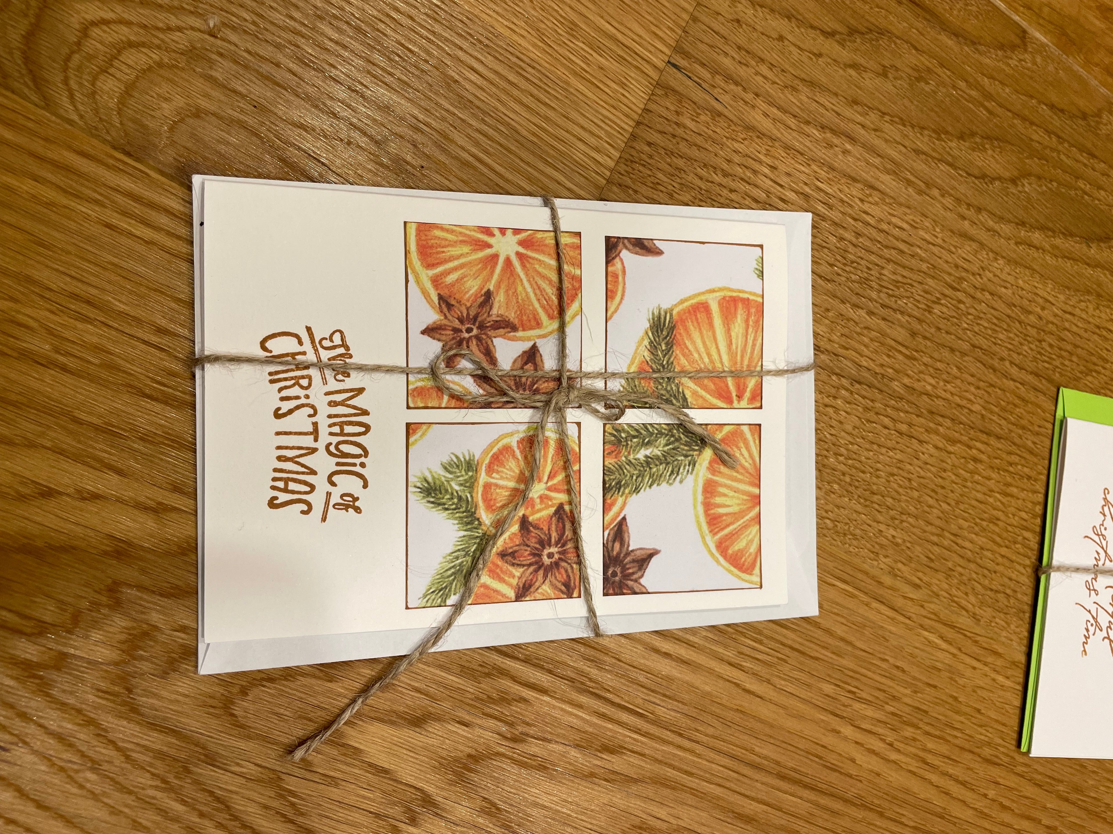 liebevoll handgefertigten Weihnachtskarten