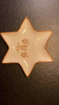 Handbemalter Keramik-Keksteller in Sternform