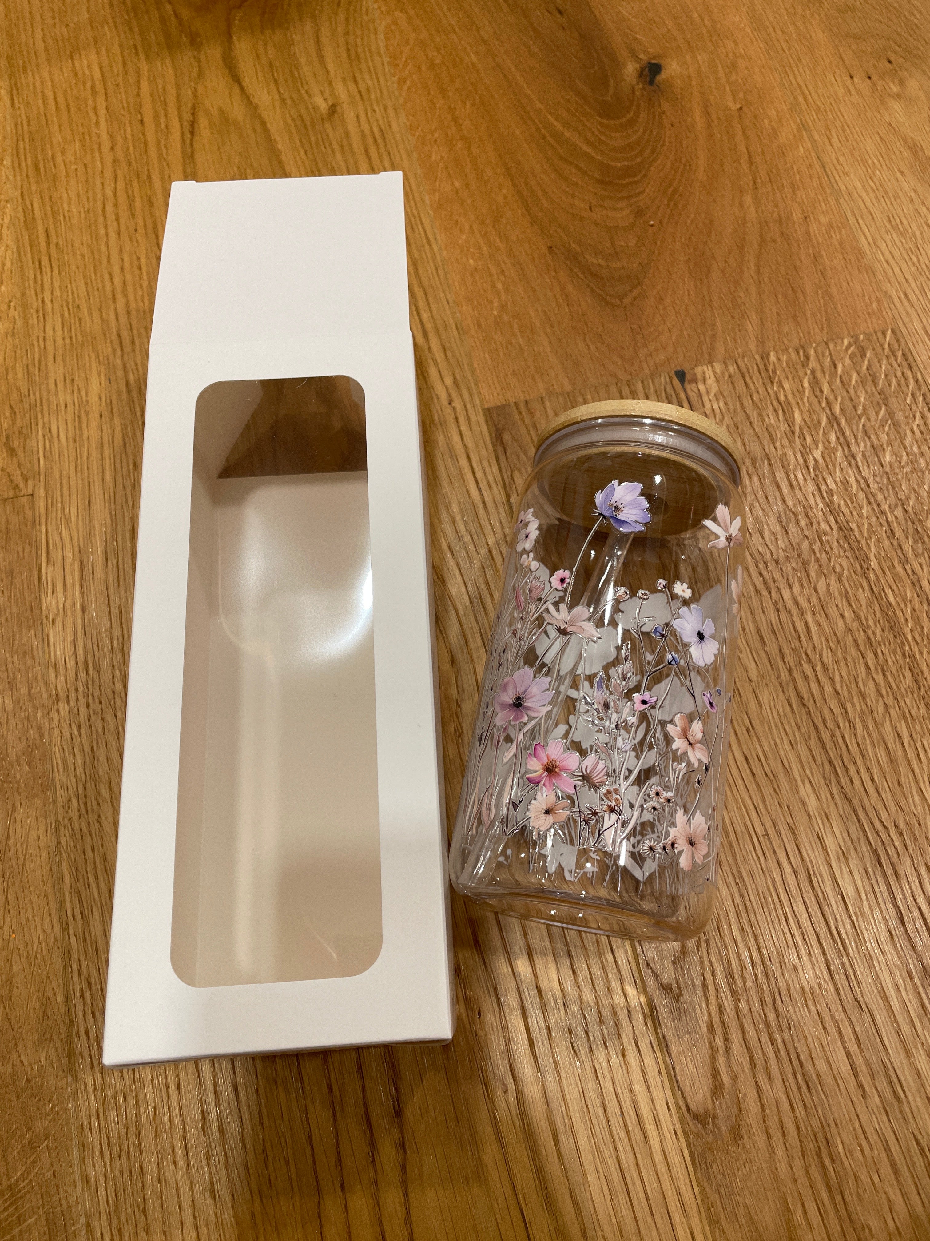 Wiederverwendbarer Trinkbecher mit Bambusdeckel & Strohhalm – stylisch, praktisch & perfekt für unterwegs!