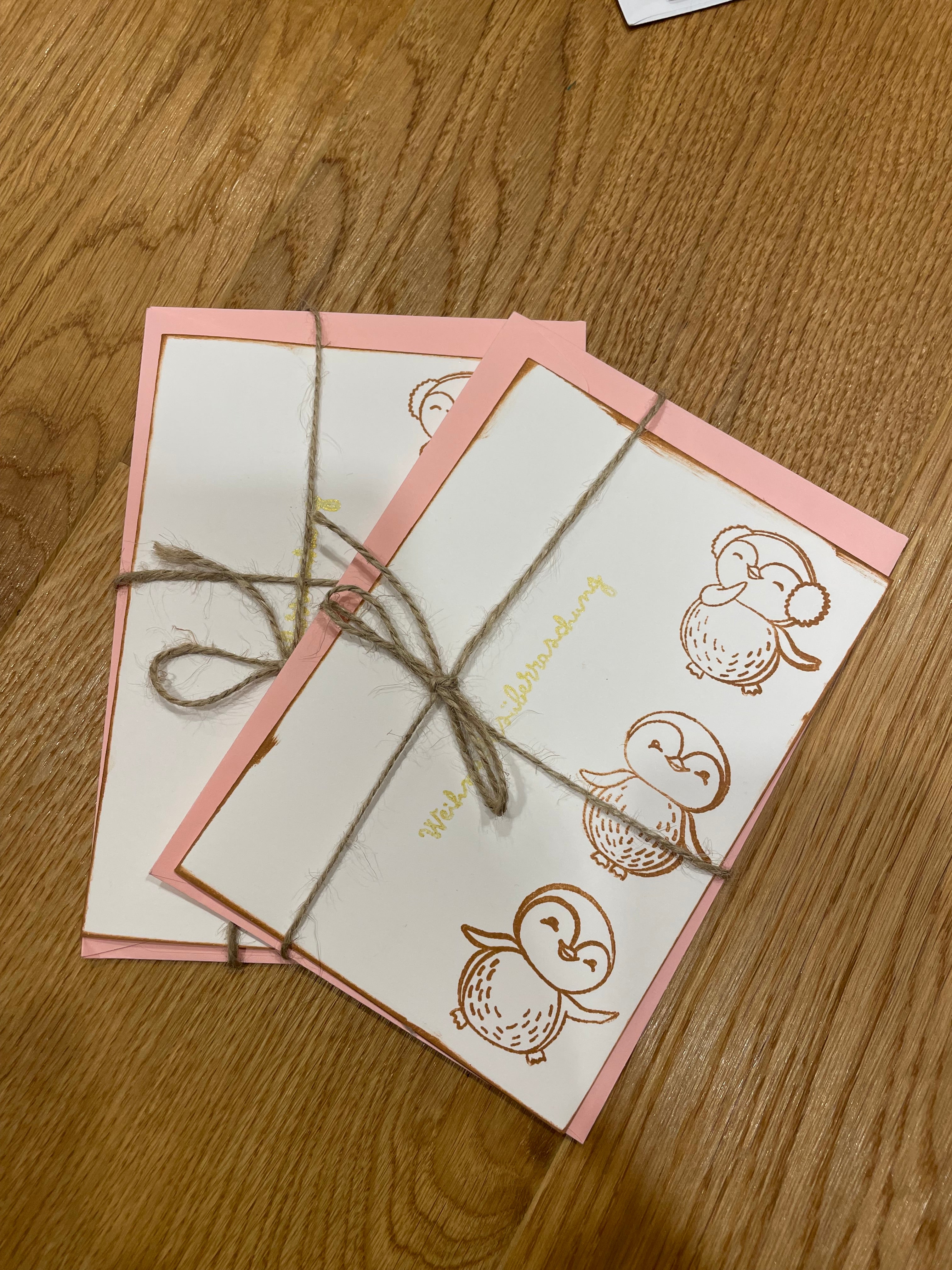 liebevoll handgefertigten Weihnachtskarten