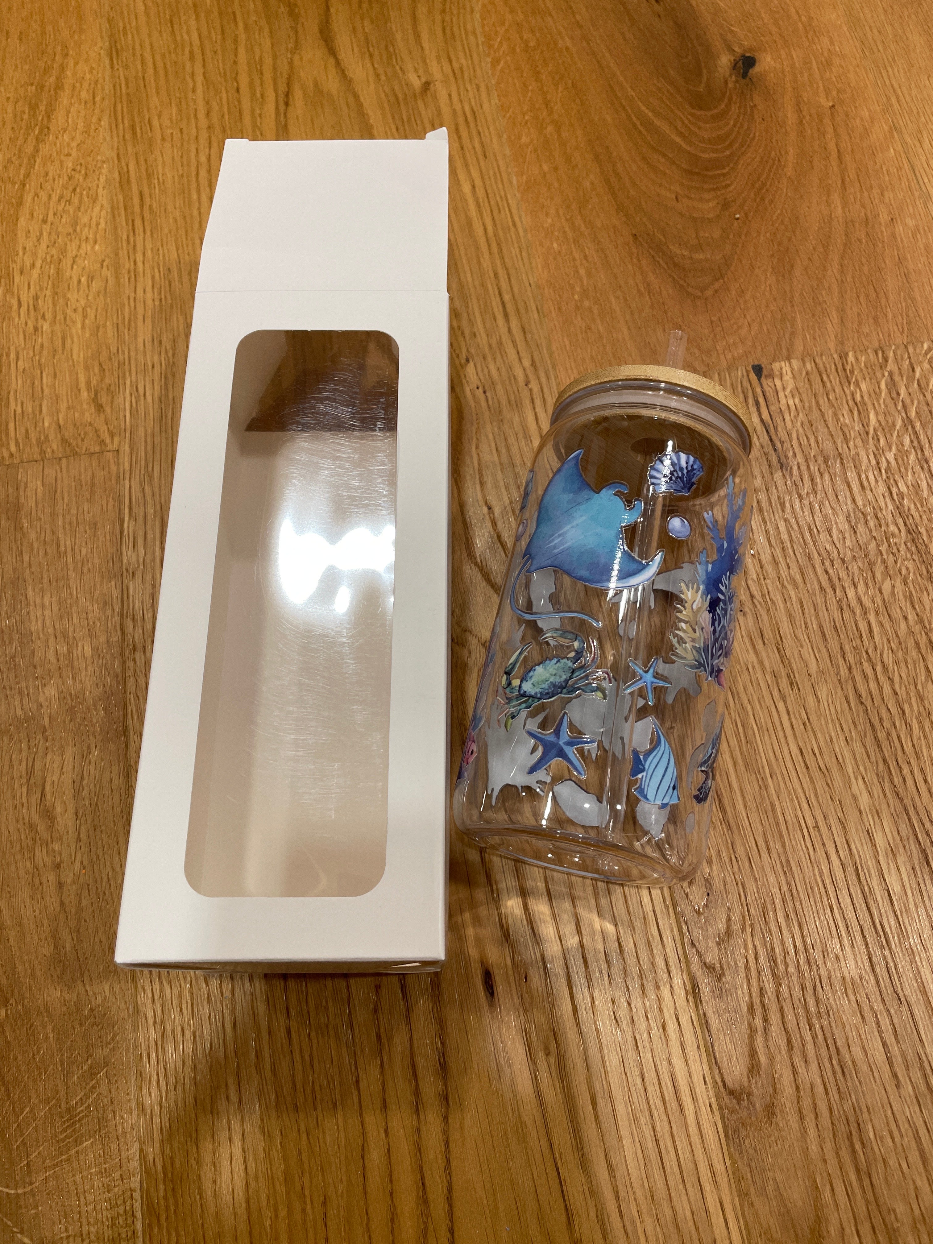 Wiederverwendbarer Trinkbecher mit Bambusdeckel & Strohhalm – stylisch, praktisch & perfekt für unterwegs!