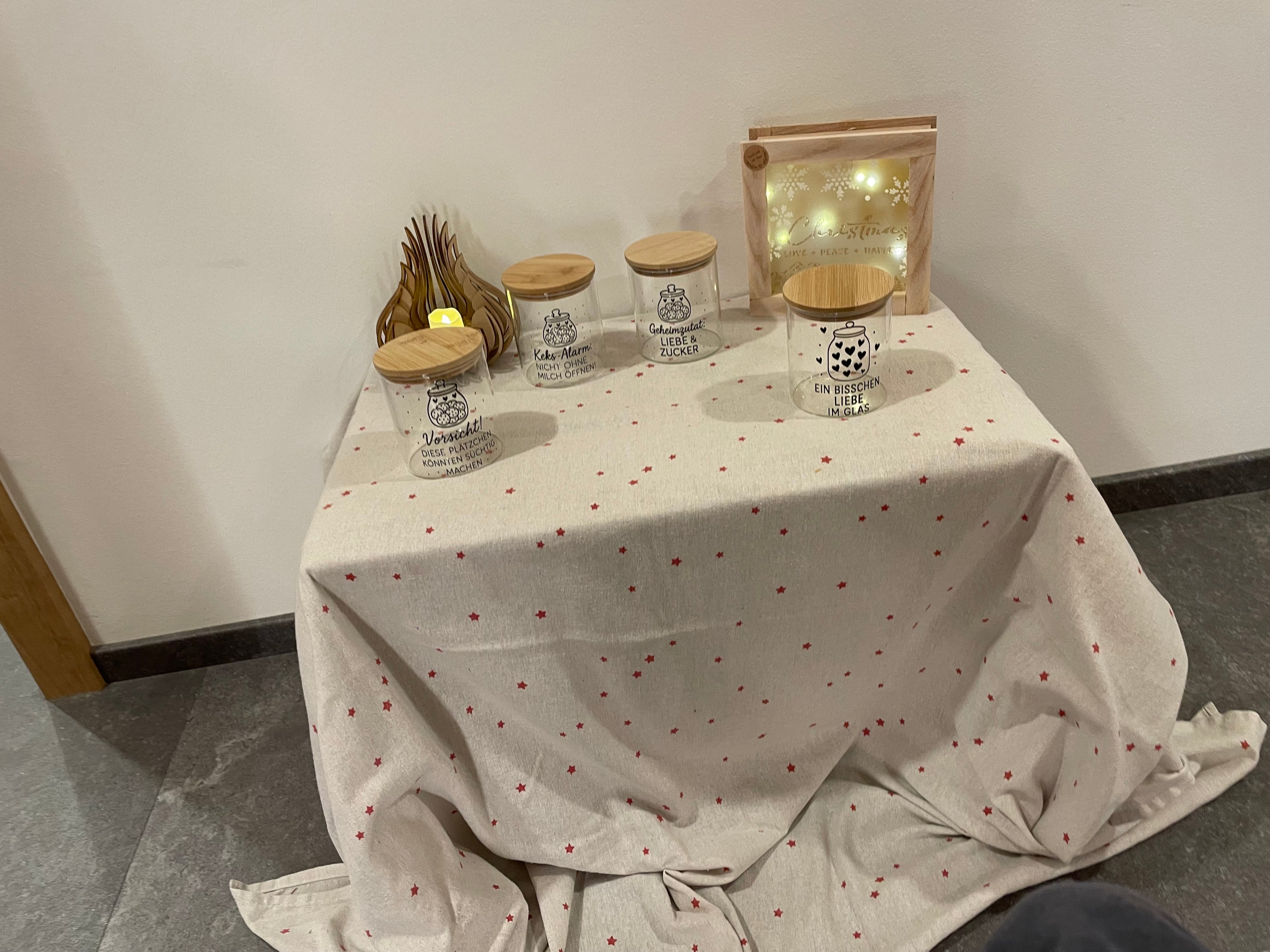 🍪 Vorratsglas für Kekse – mit Spruch & Bambusdeckel (550 ml) ✨