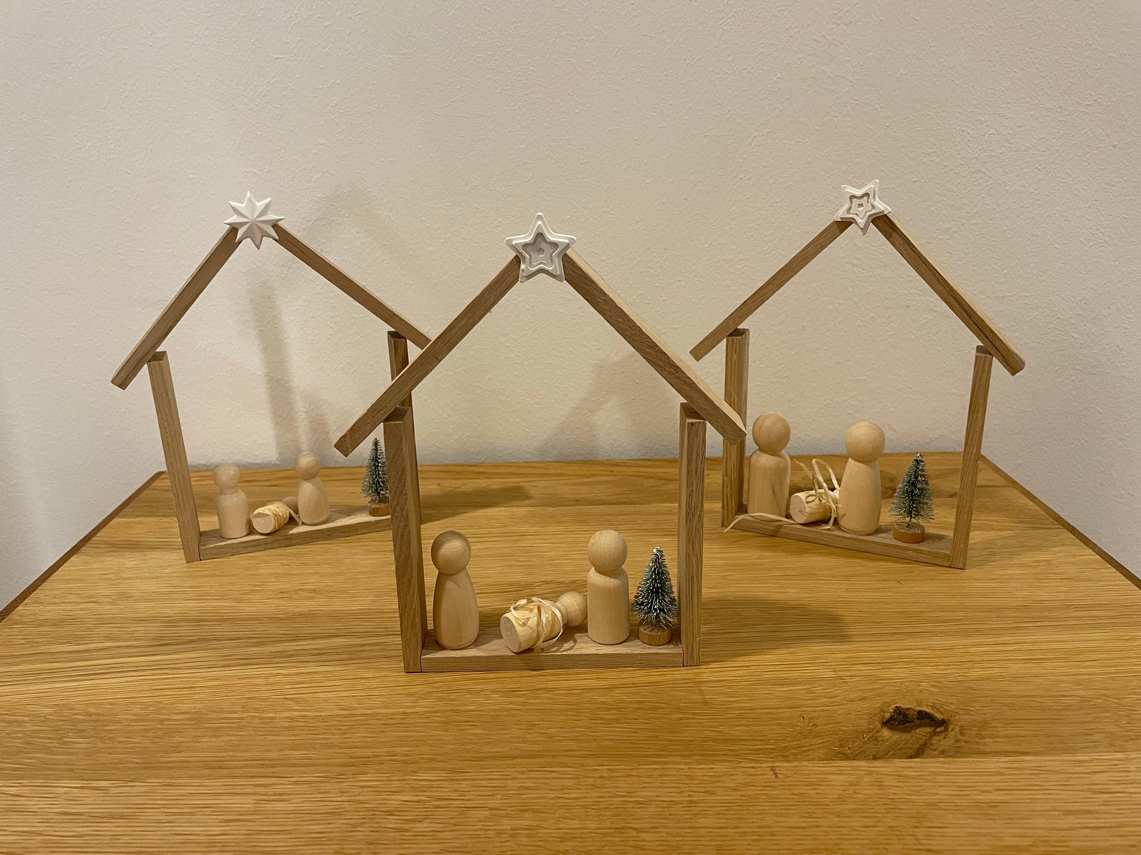 🌟 Schlichte Weihnachtskrippe aus Holzklötzchen – modern, natürlich & liebevoll handgemacht 🌟
