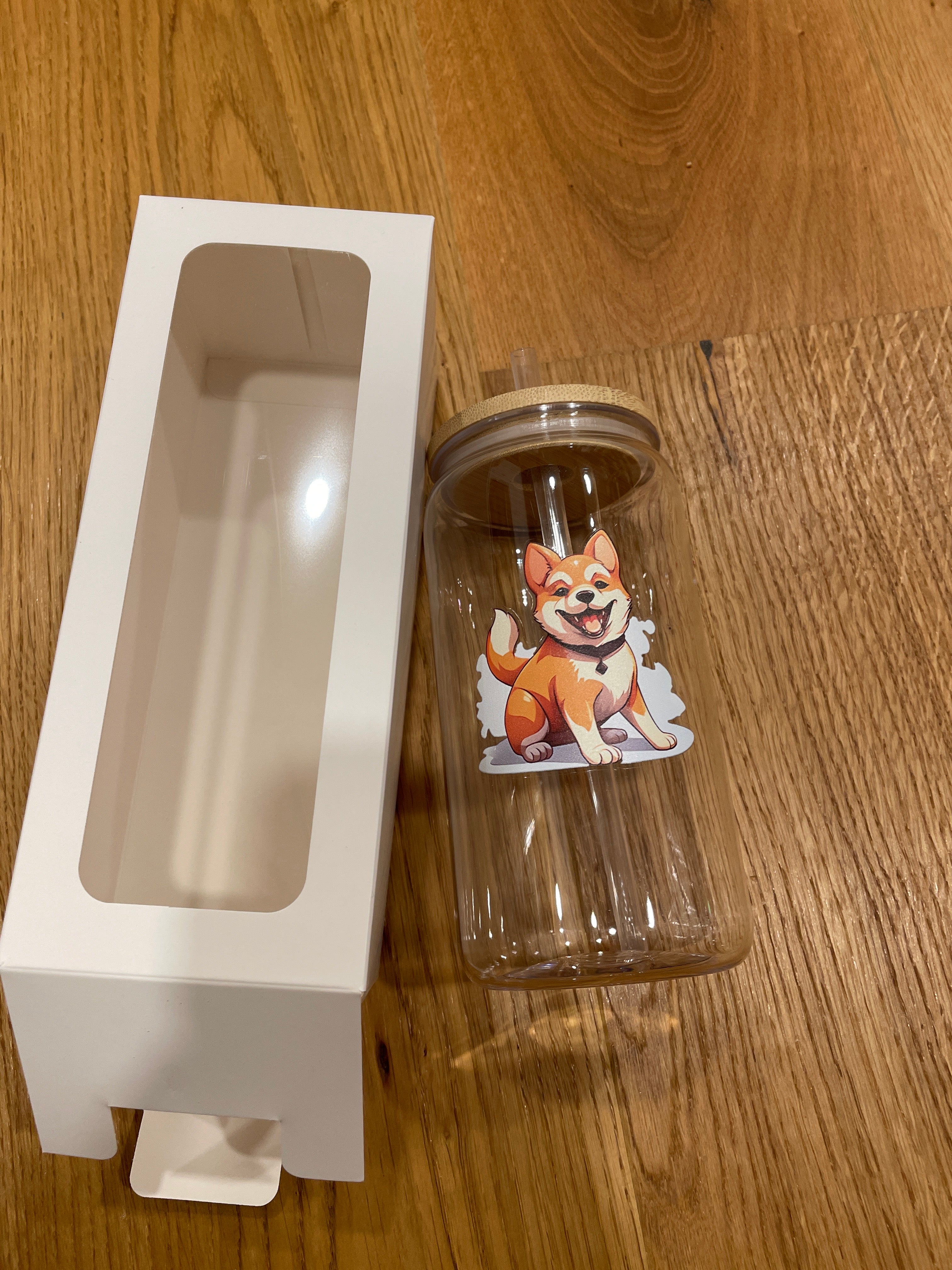 Wiederverwendbarer Trinkbecher mit Bambusdeckel & Strohhalm – stylisch, praktisch & perfekt für unterwegs!