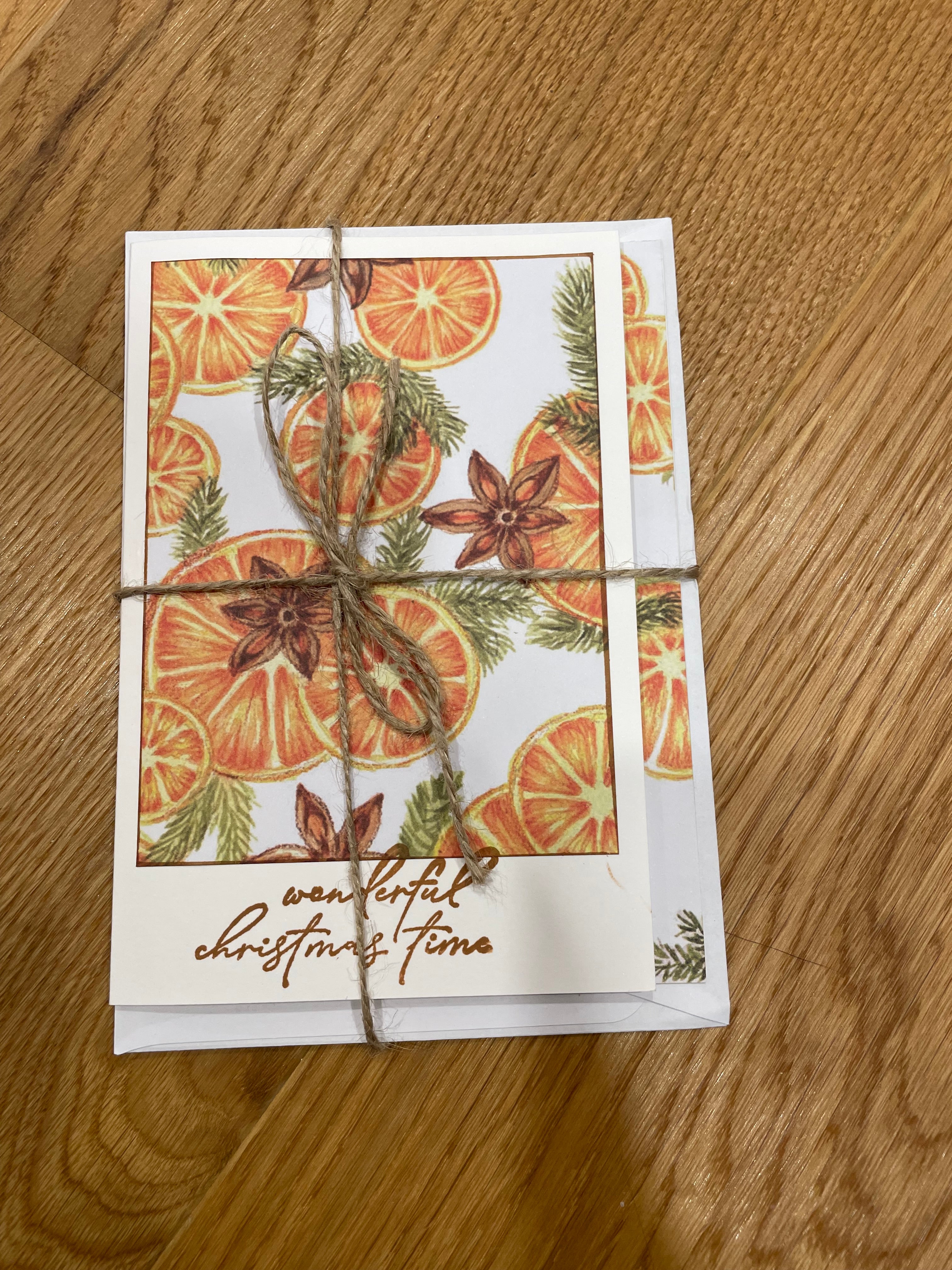 liebevoll handgefertigten Weihnachtskarten