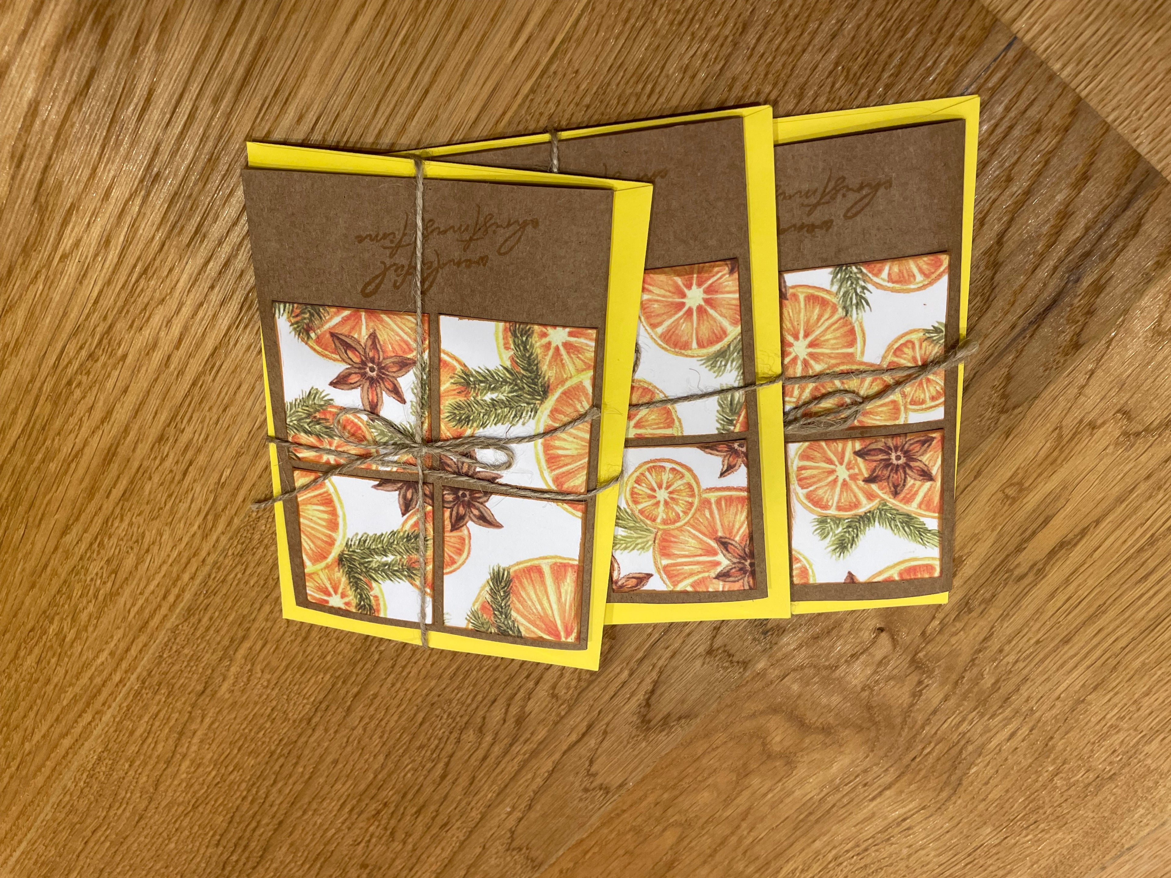 liebevoll handgefertigten Weihnachtskarten