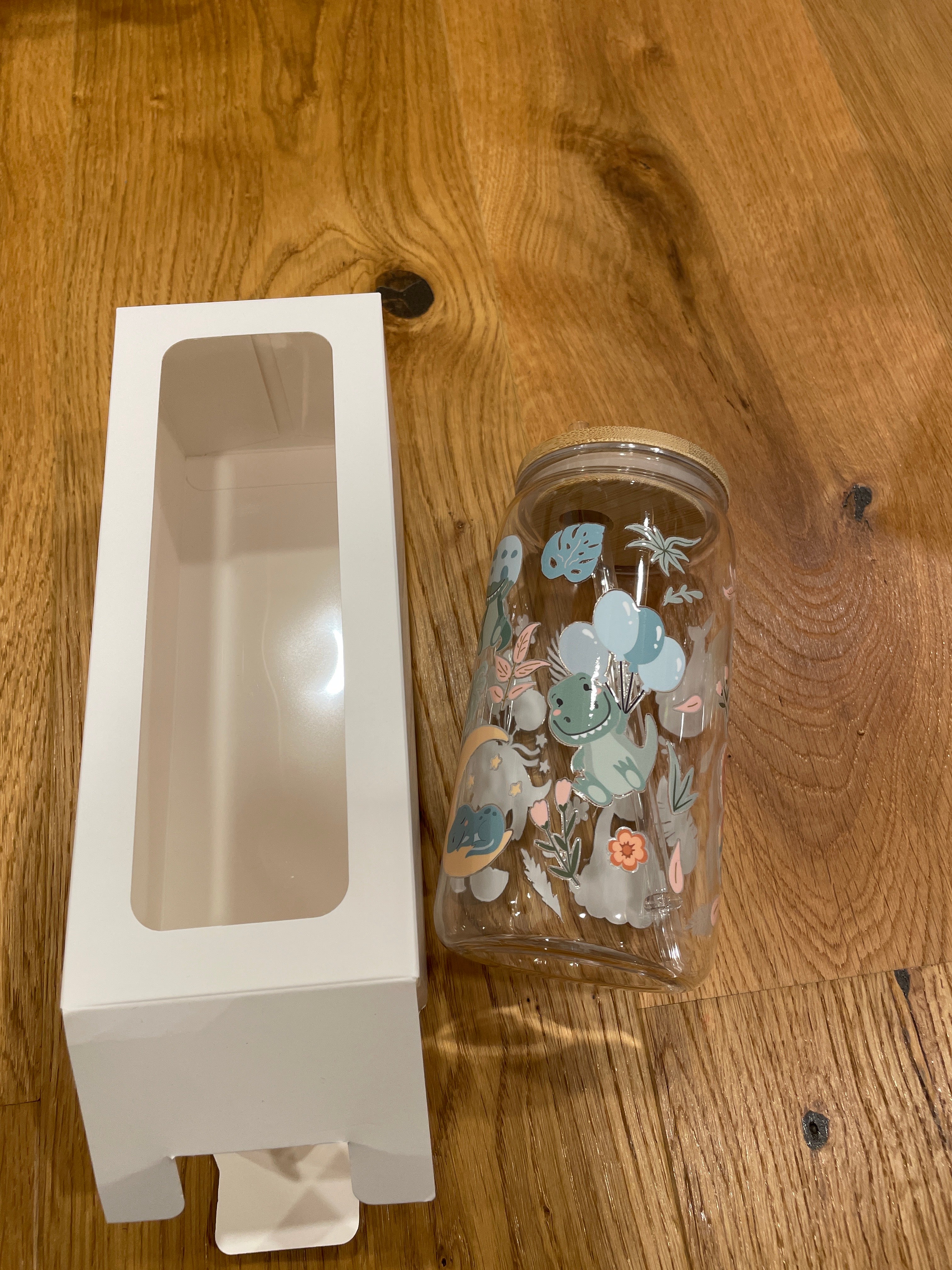 Wiederverwendbarer Trinkbecher mit Bambusdeckel & Strohhalm – stylisch, praktisch & perfekt für unterwegs!