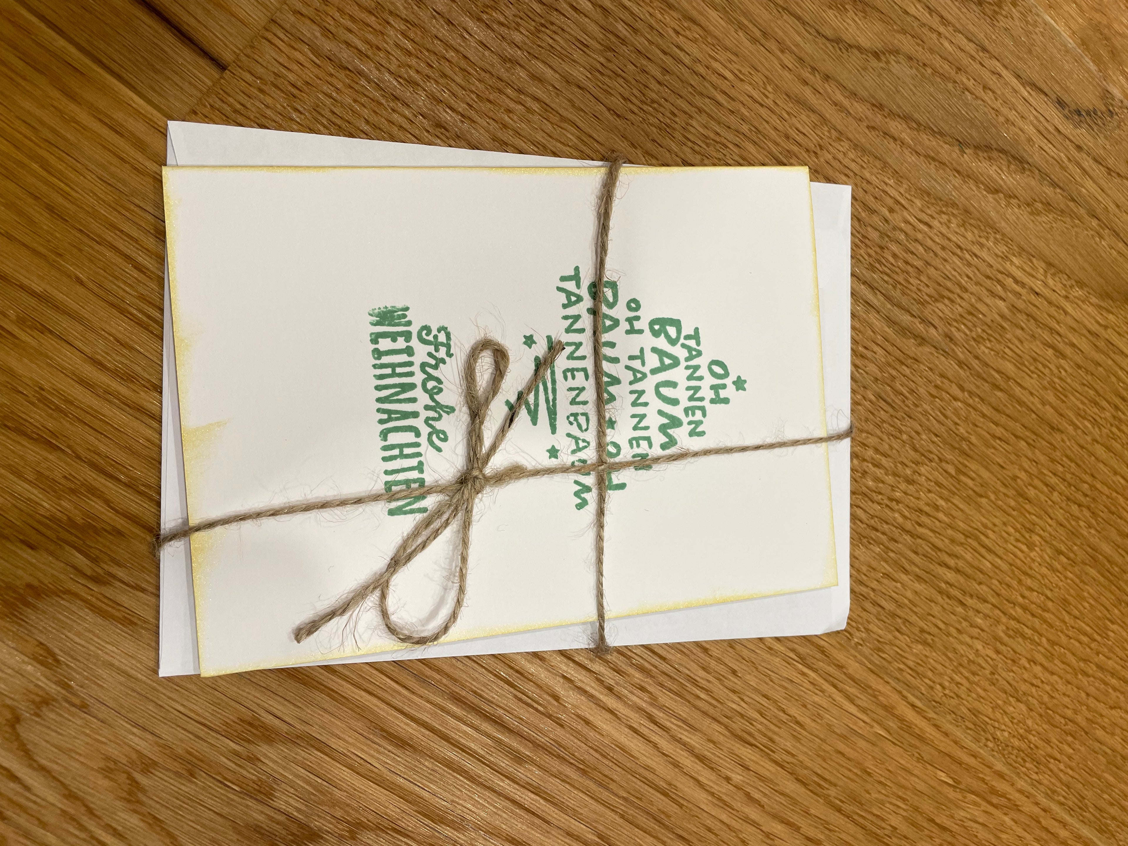 liebevoll handgefertigten Weihnachtskarten