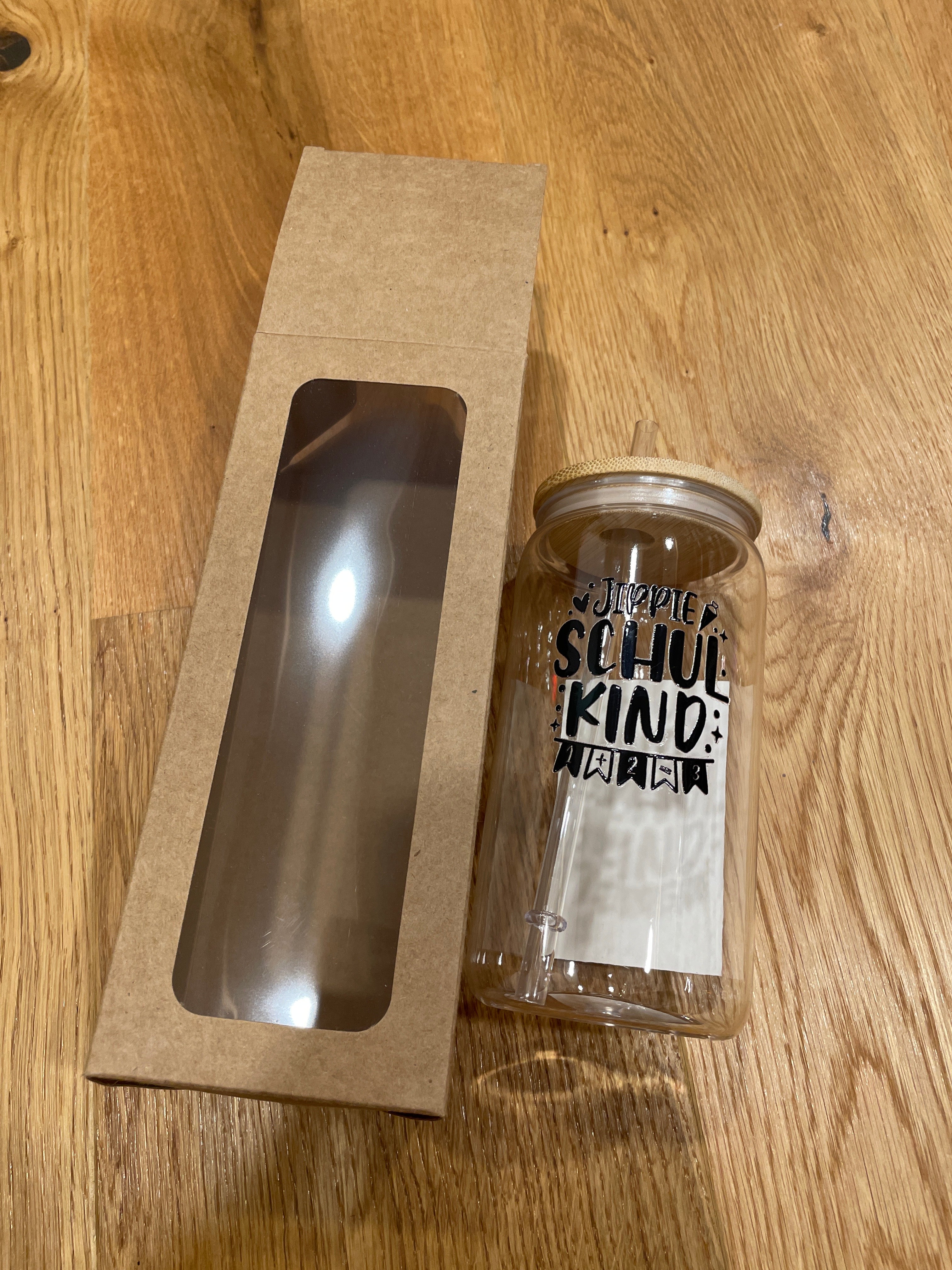 Wiederverwendbarer Trinkbecher mit Bambusdeckel & Strohhalm – stylisch, praktisch & perfekt für unterwegs!