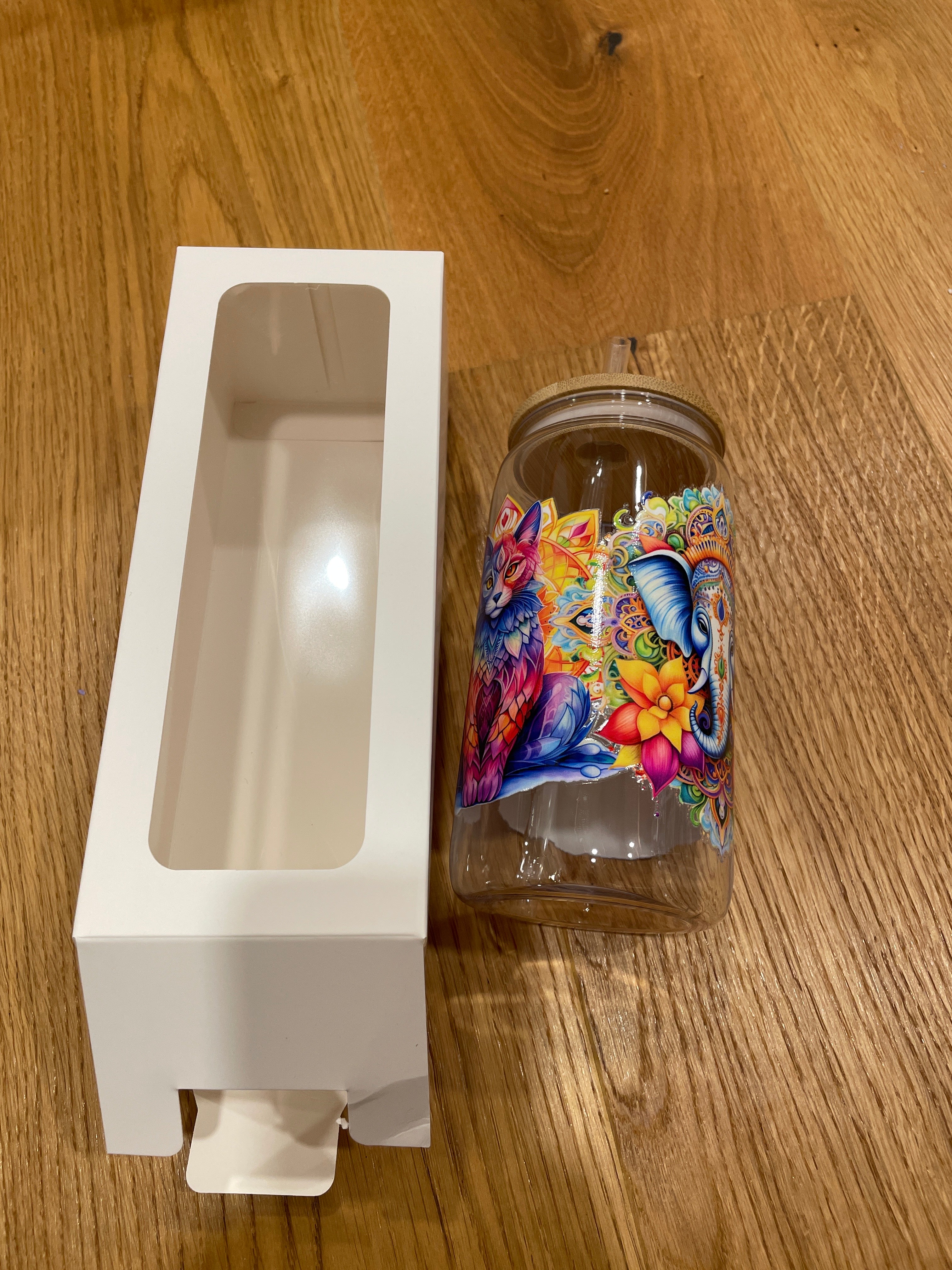 Wiederverwendbarer Trinkbecher mit Bambusdeckel & Strohhalm – stylisch, praktisch & perfekt für unterwegs!