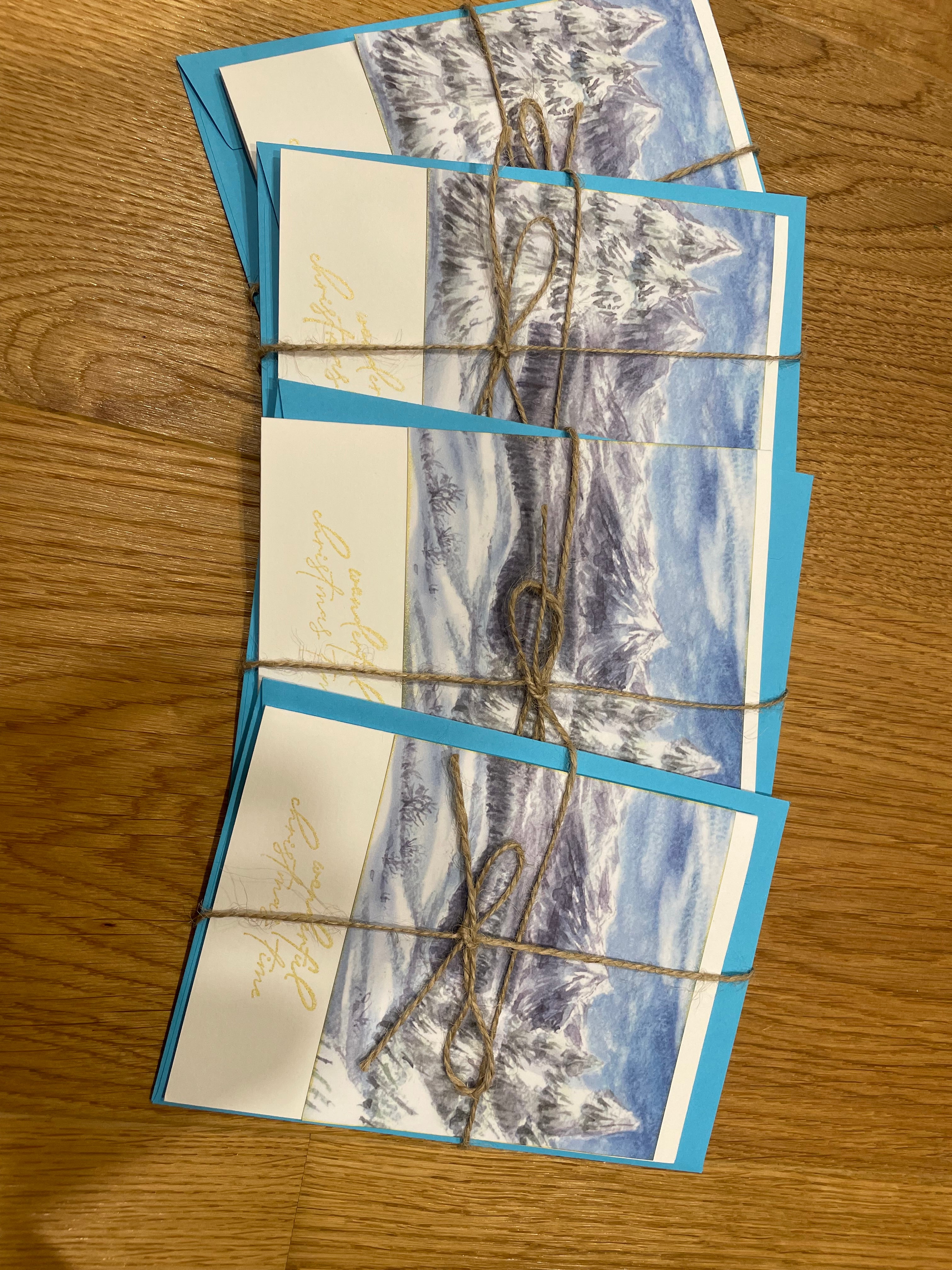 liebevoll handgefertigten Weihnachtskarten