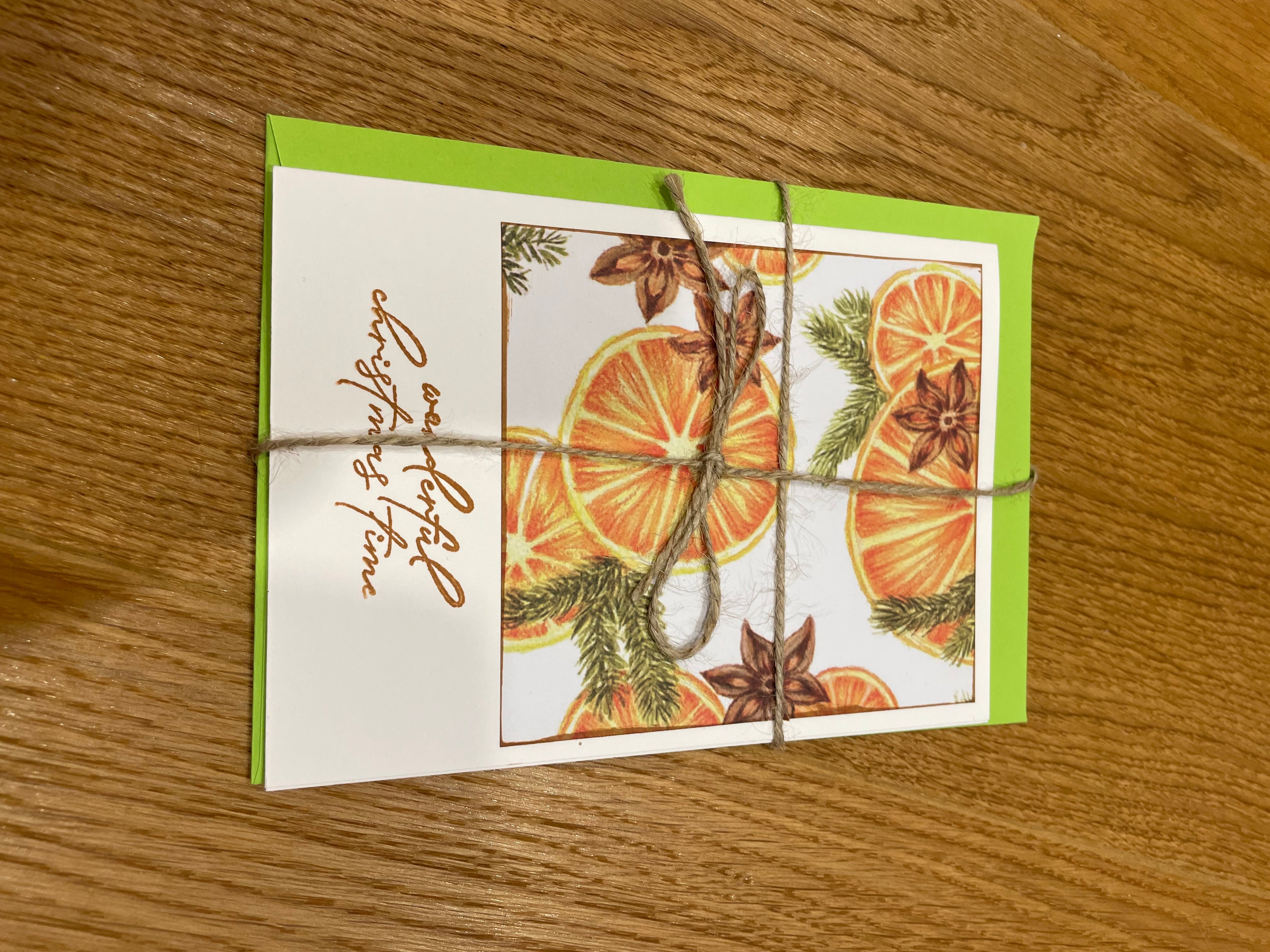 liebevoll handgefertigten Weihnachtskarten