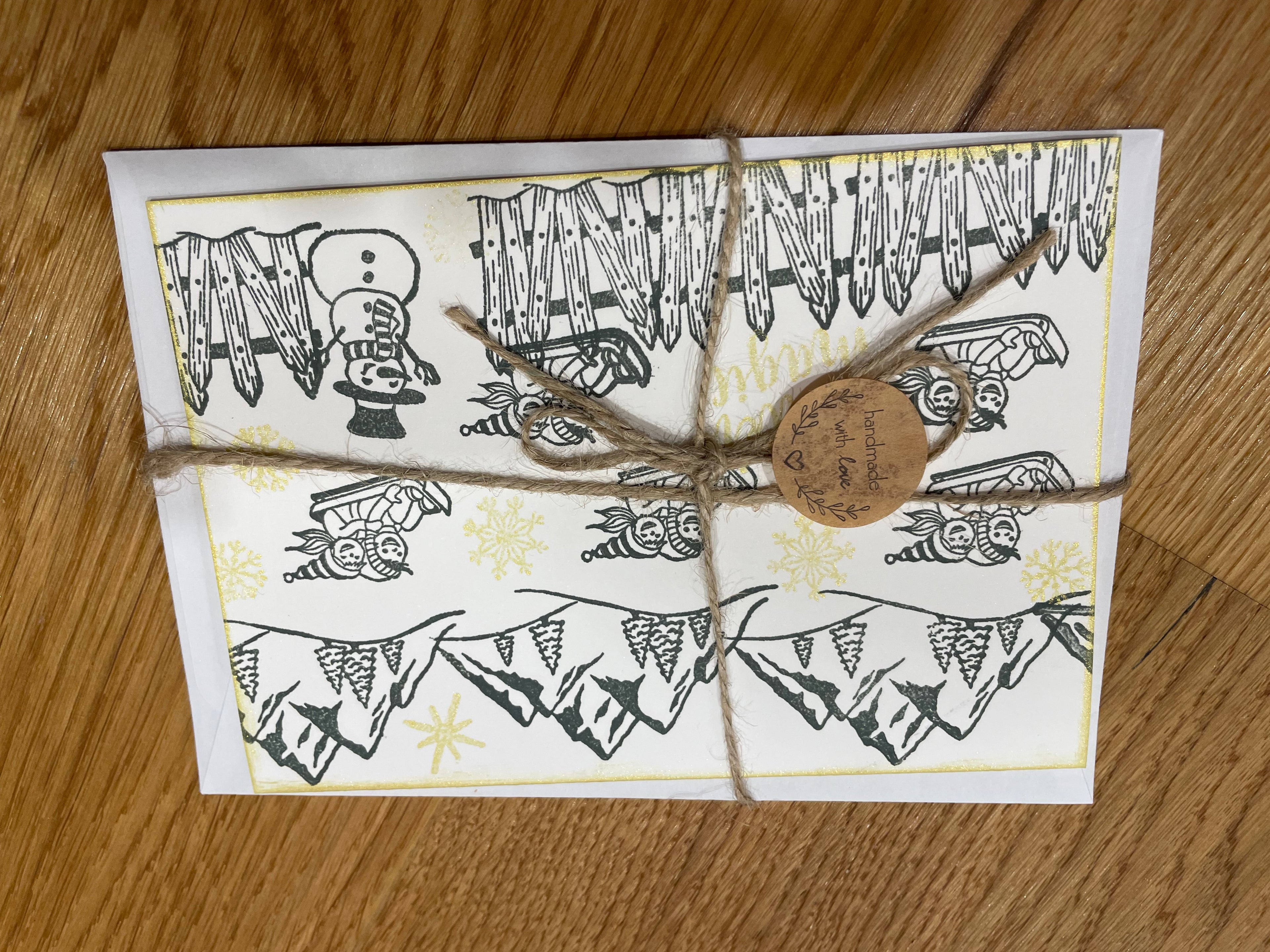 liebevoll handgefertigten Weihnachtskarten