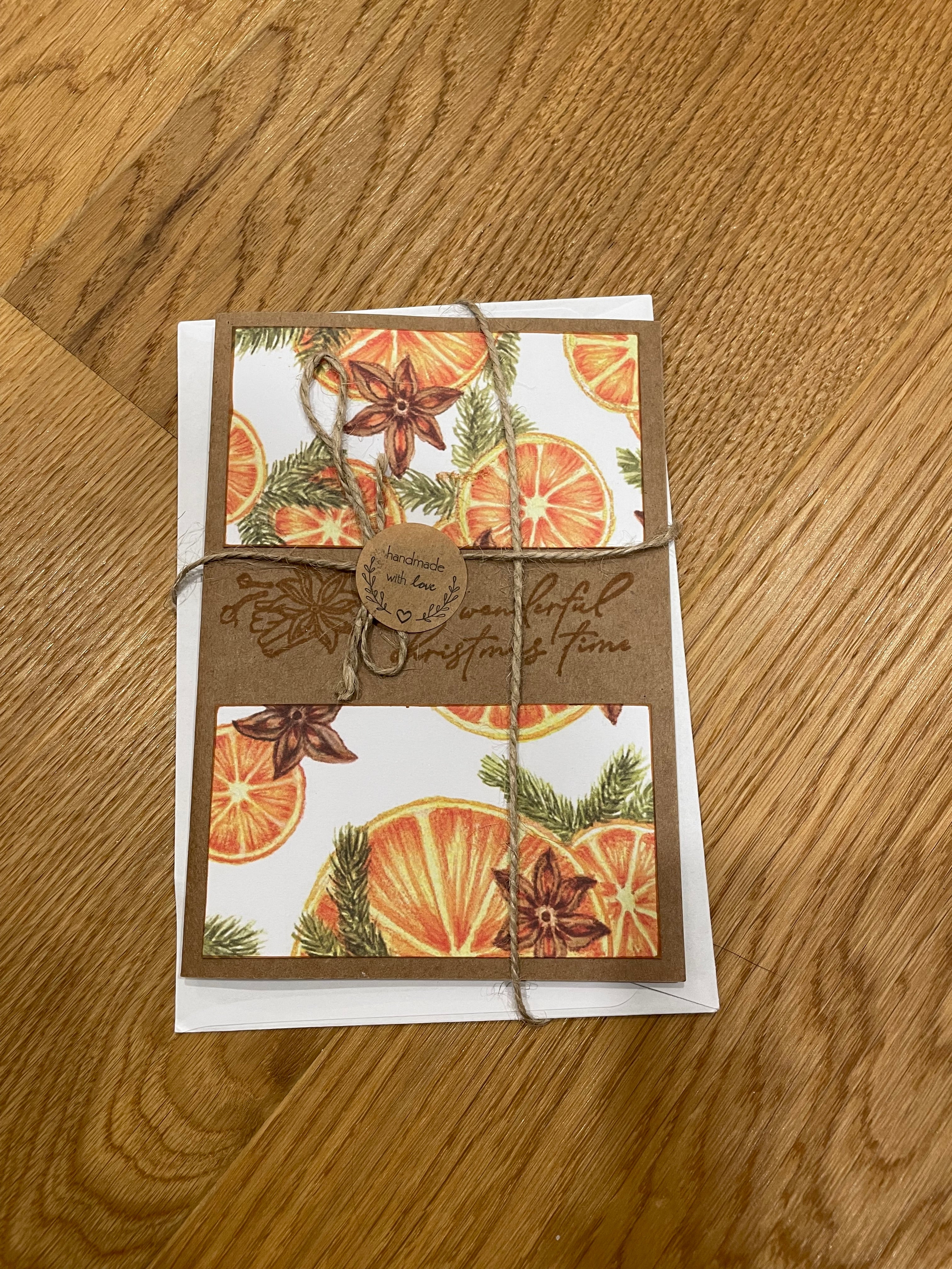 liebevoll handgefertigten Weihnachtskarten