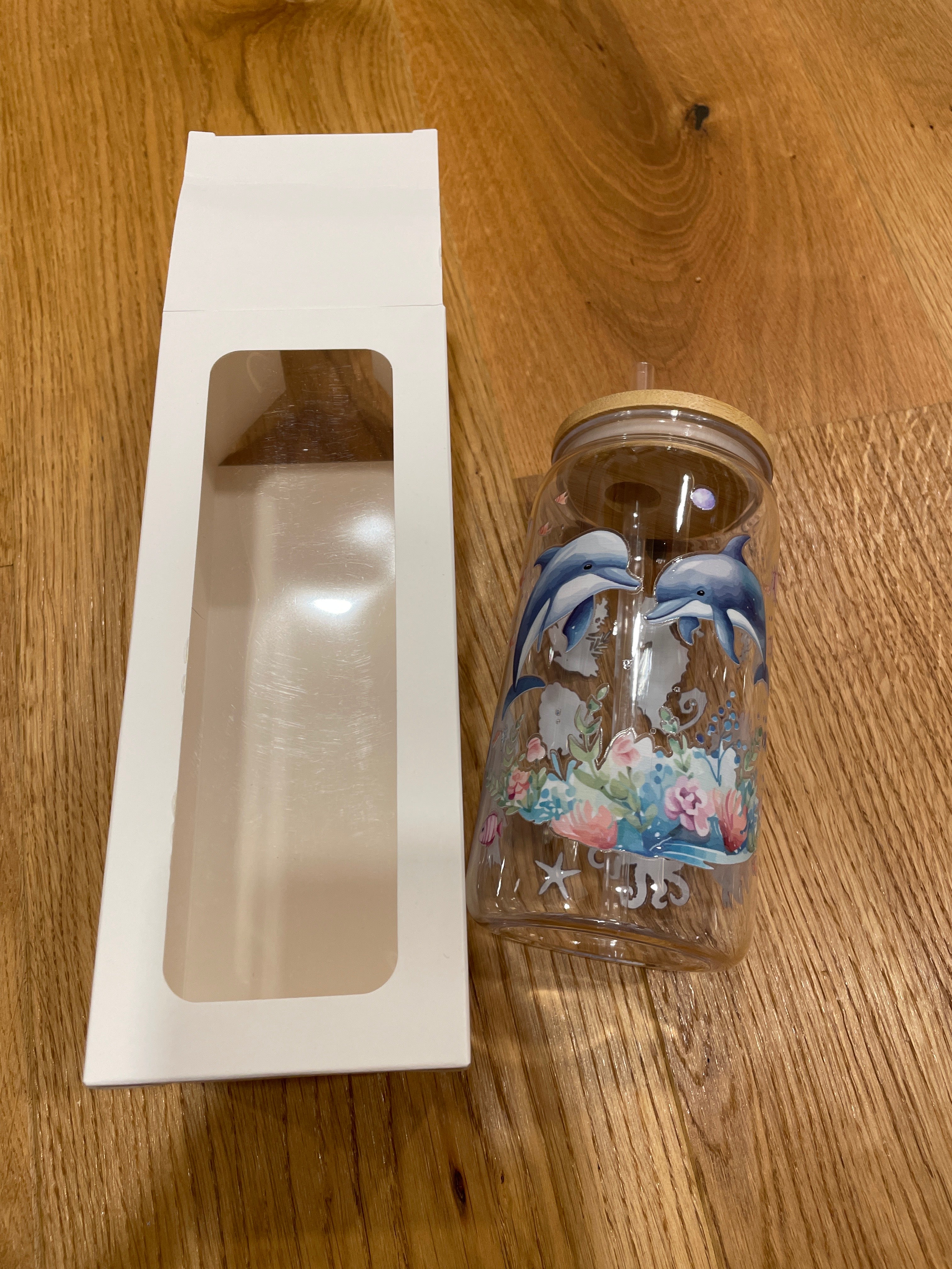 Wiederverwendbarer Trinkbecher mit Bambusdeckel & Strohhalm – stylisch, praktisch & perfekt für unterwegs!