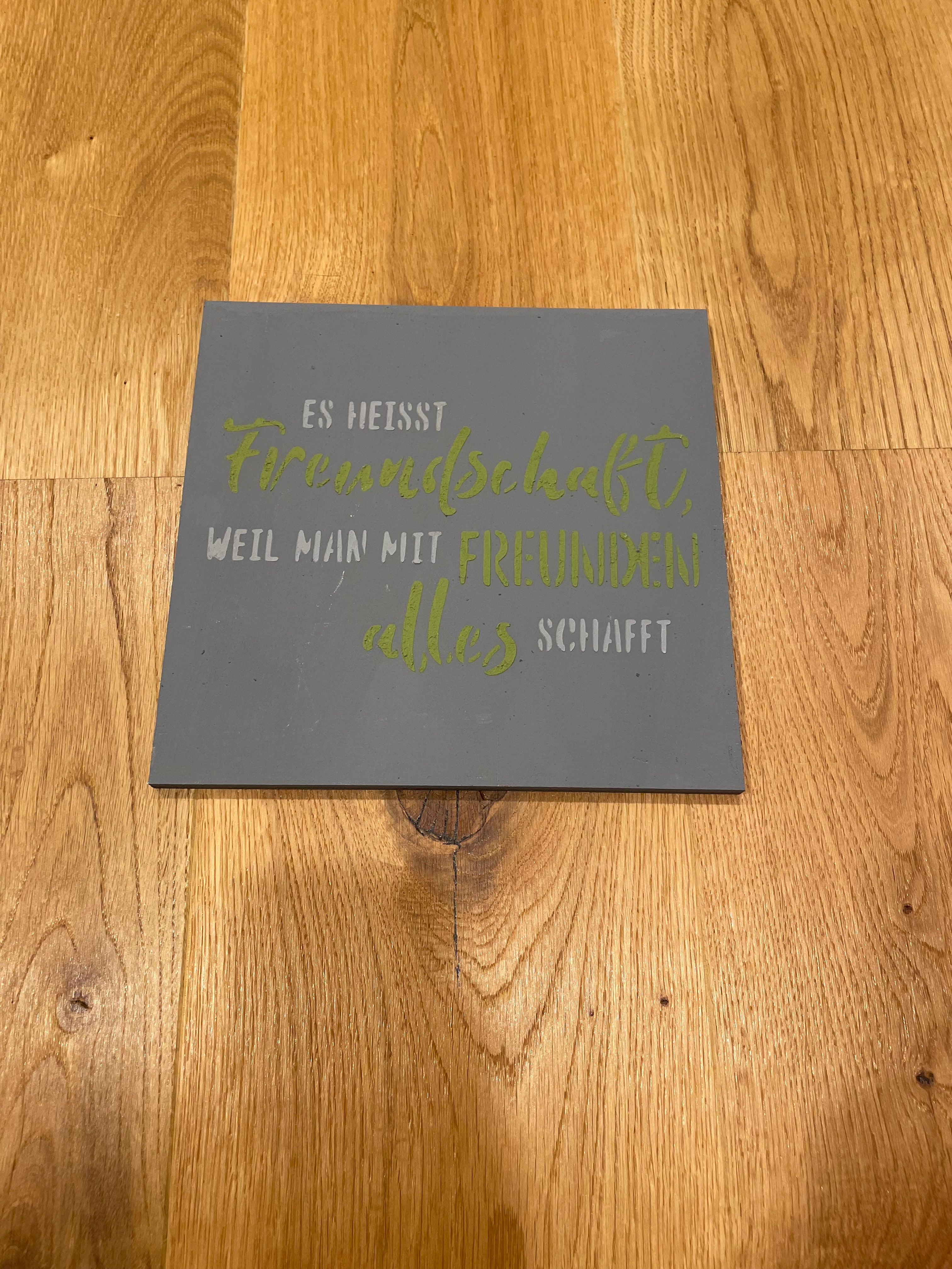 🖤 MDF-Schild „Freundschaft “ – edle Deko in Samtoptik 🖤