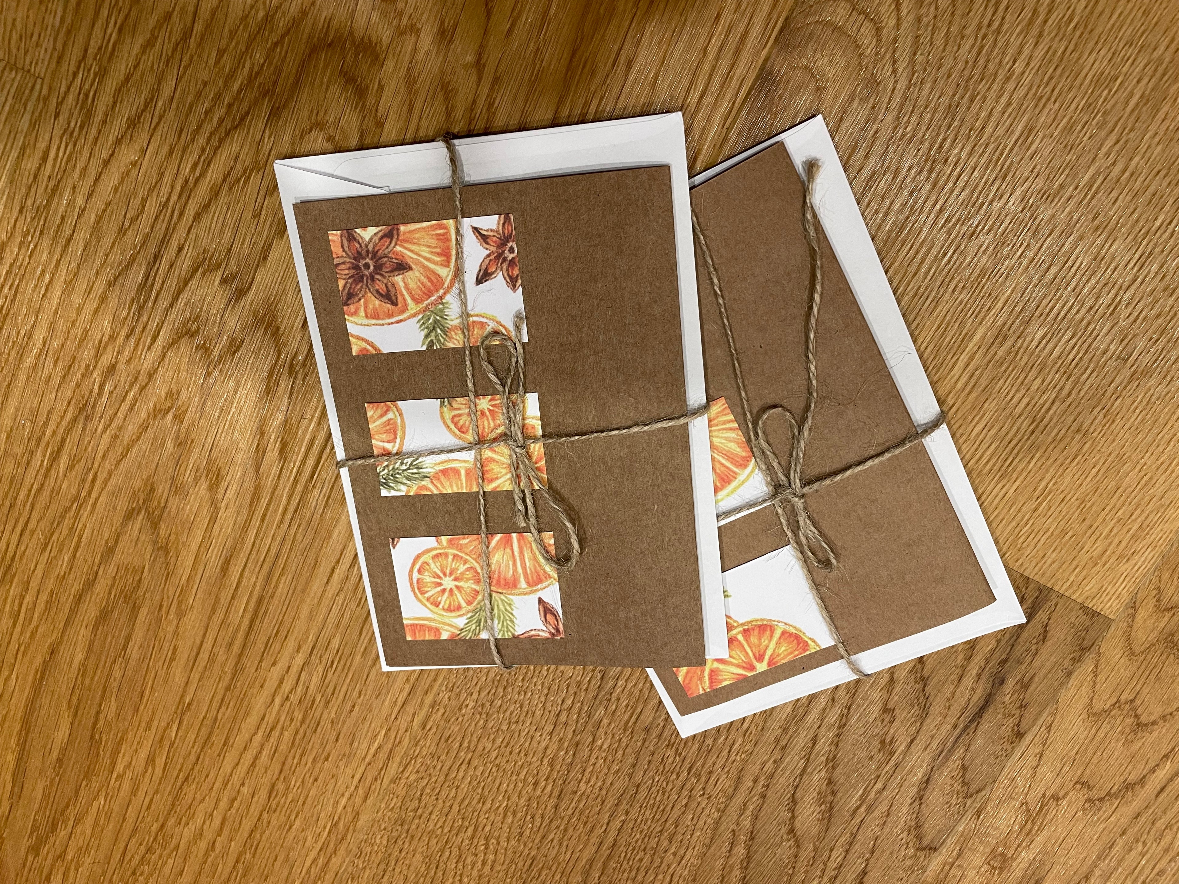 liebevoll handgefertigten Weihnachtskarten