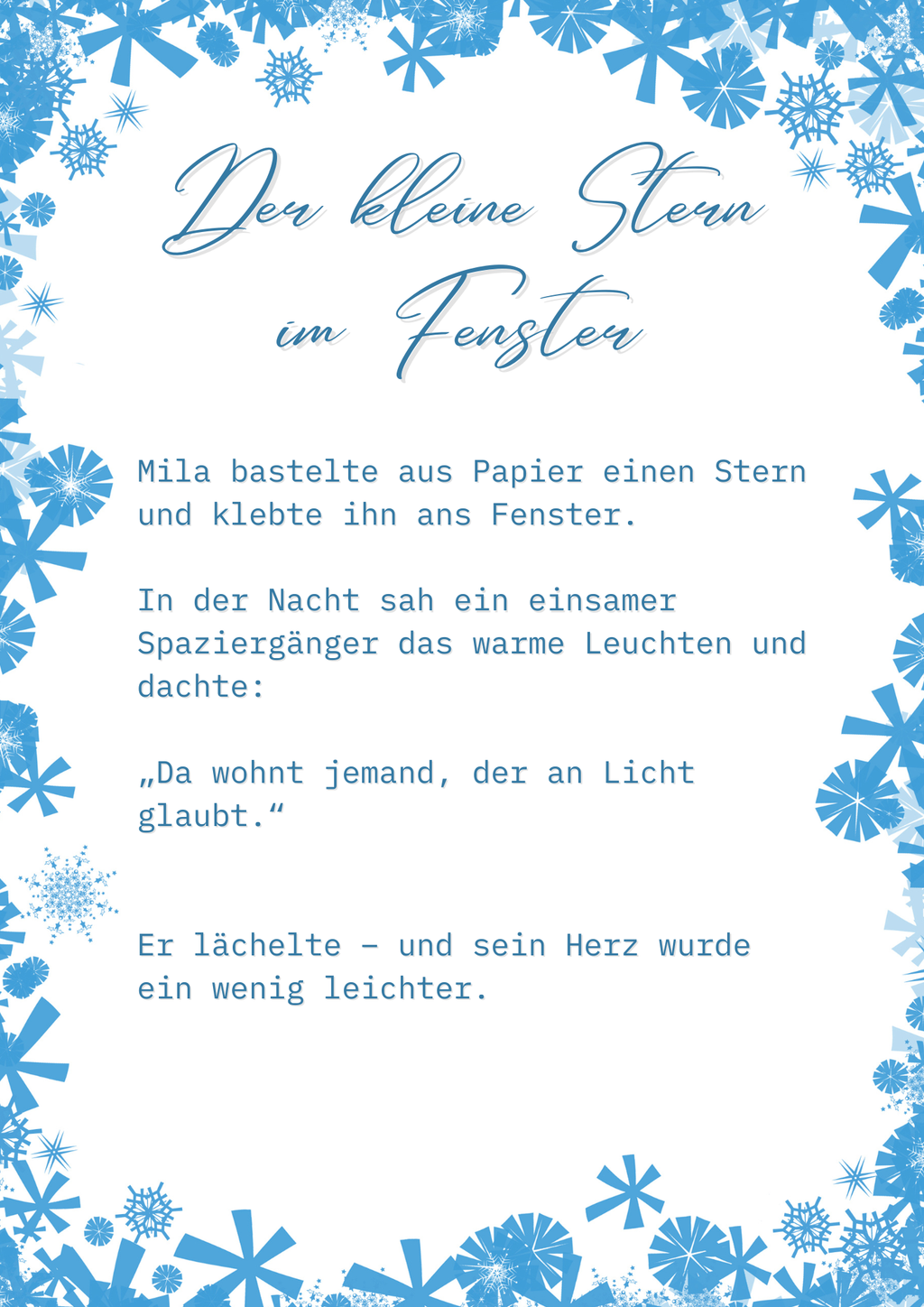 24 kurze Weihnachtsgeschichten für den Adventkalender