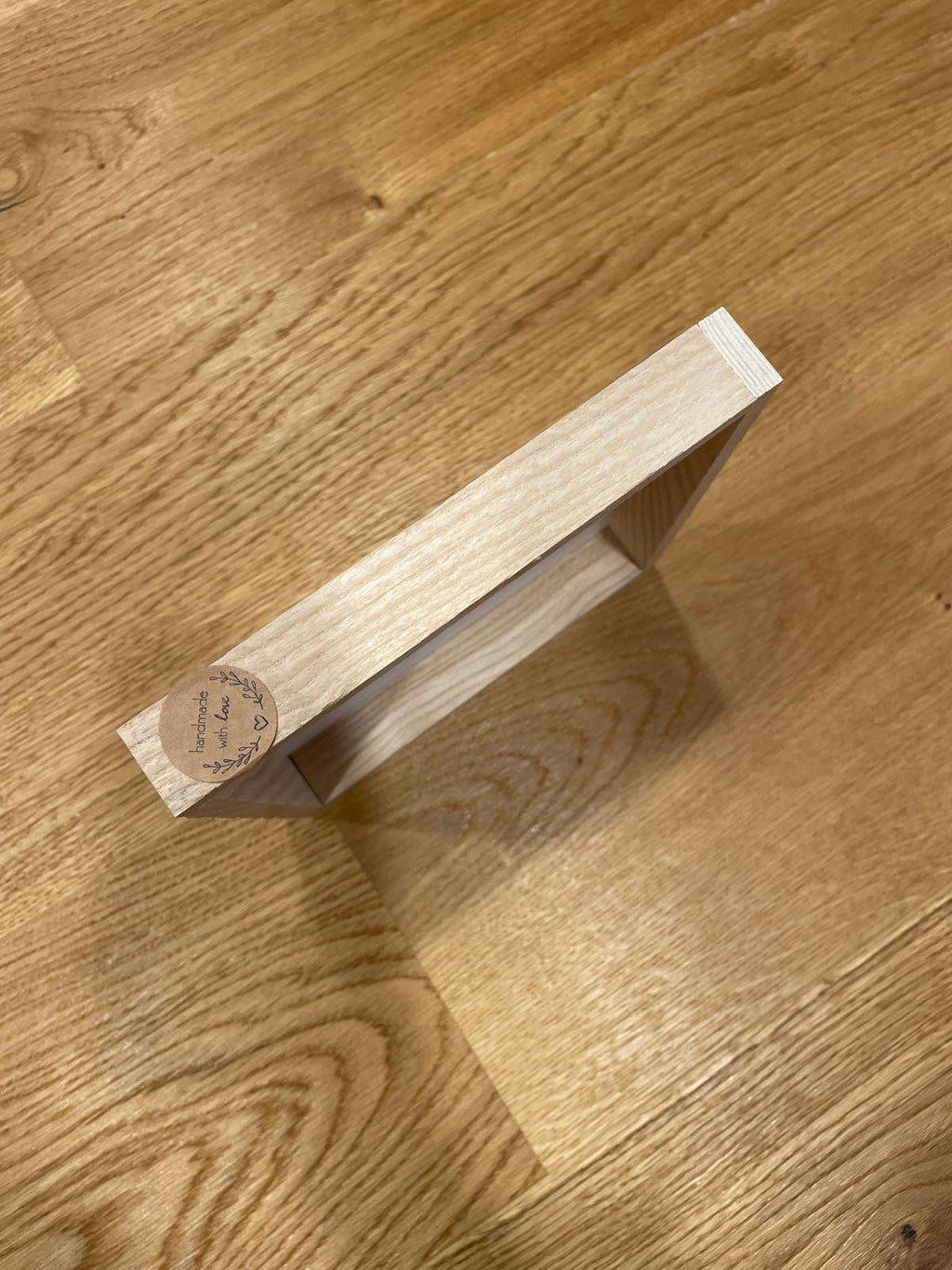 Klötzchen Spruch auf DesignPapier im Holzsticks Rahmen "... bevor du fragst: NEIN!"