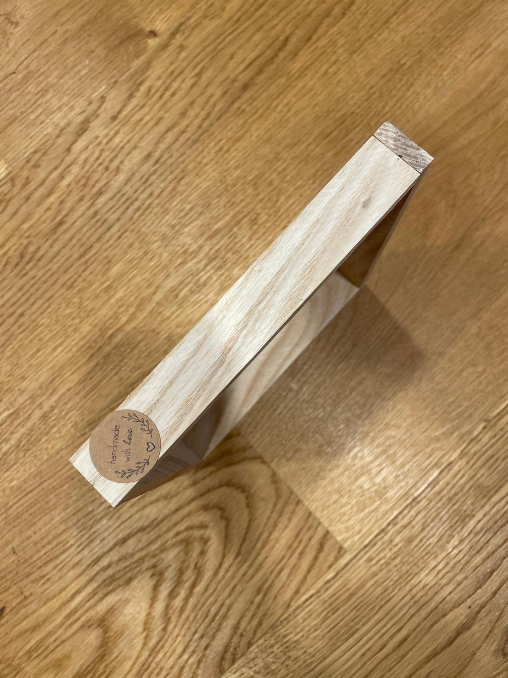 Klötzchen Spruch auf DesignPapier im Holzsticks Rahmen "Jeder Tag ist ein Geschenk..."