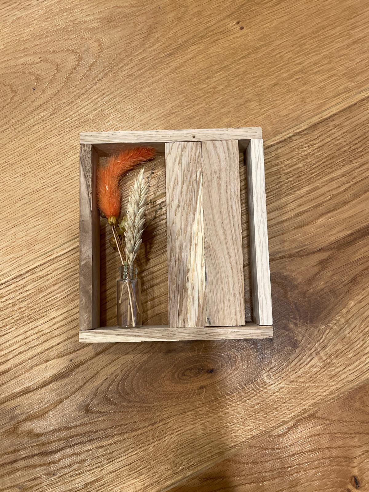 Mini‑Vase & Trockenblumen – Willkommensschild für den Eingangsbereich – Geschenk zur Einweihung