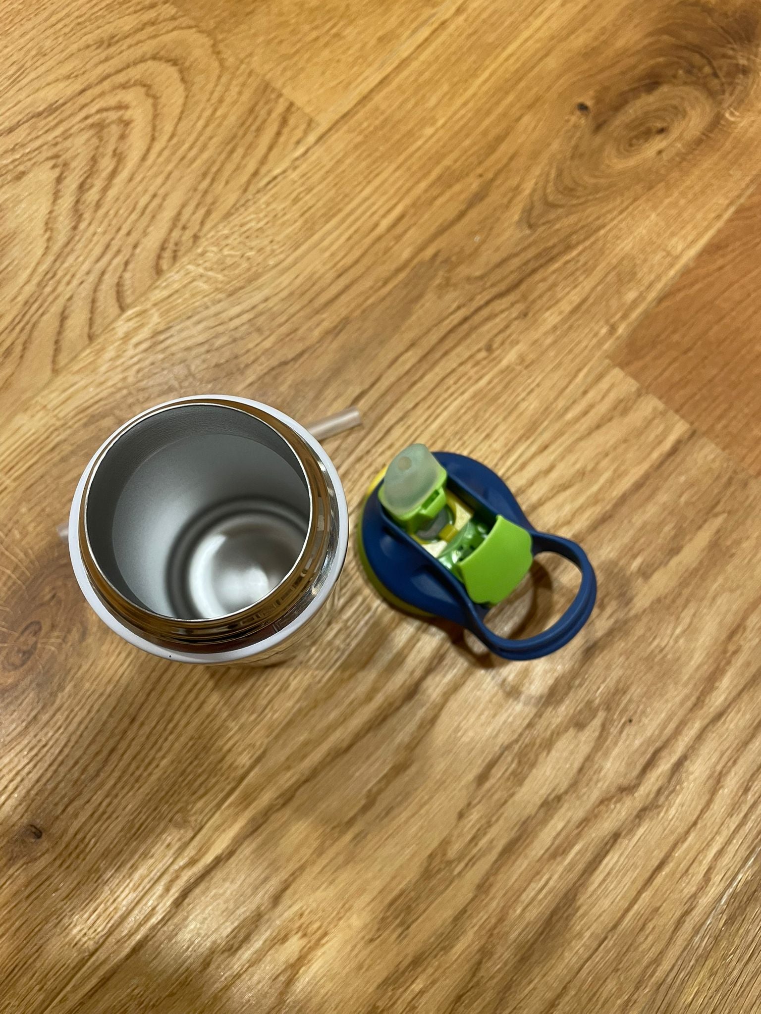 12oz/350ml Edelstahl-Isolierbecher - Ideal für Zuhause, Schule und Park "Traktor Grün-Blau"