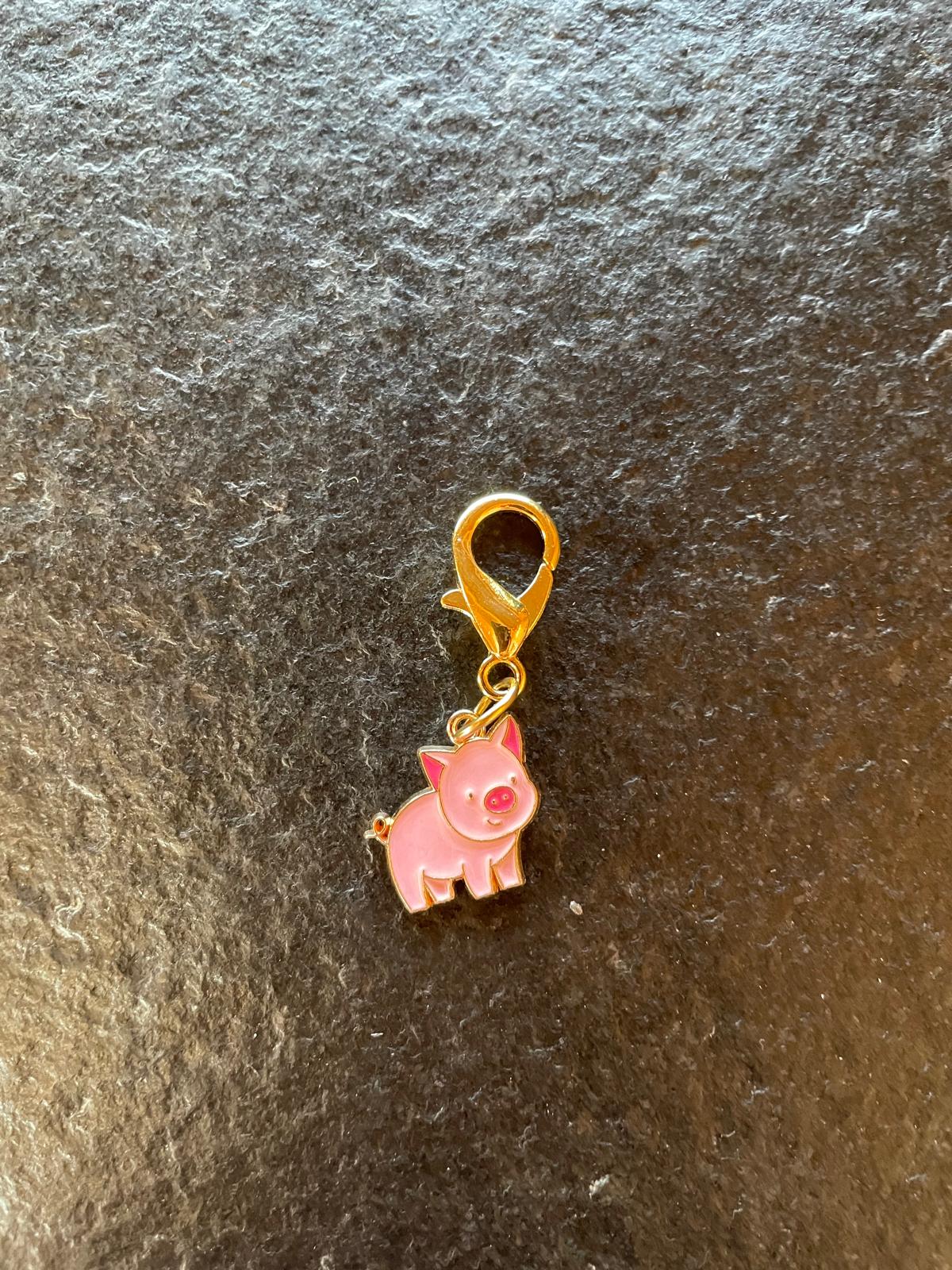 🐷 Glücksschweinchen Schlüsselanhänger im Satinsäckchen